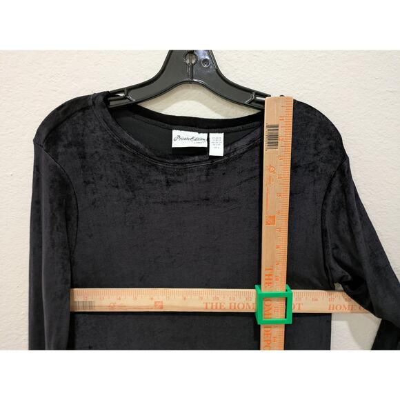 Private Edition By Chico's Vintage Velvet Long Dress Women's‎ Size 2 Black Maxi - Picture 2 of 9